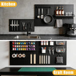 panneau rangement perforé gris moderne clips couteaux pinceaux clés bobines ciseaux porte clés porte