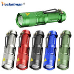 torche led étanche modes lumiere intense résistante chocs vert rouge noir bleu
