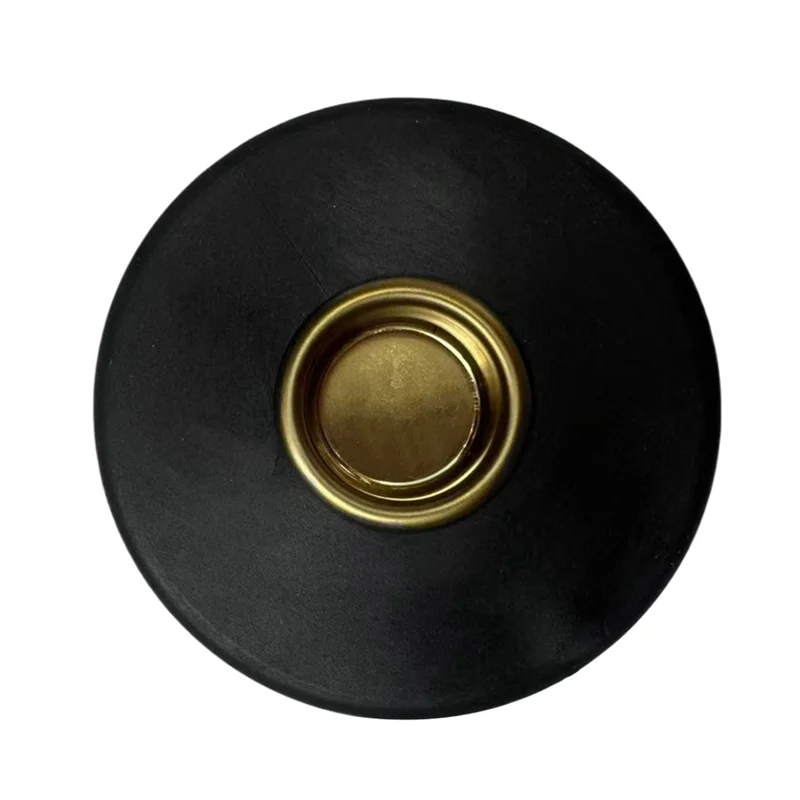bougie noire moderne brillante sans support antidérapant 7cm diamètre 1.9cm profondeur