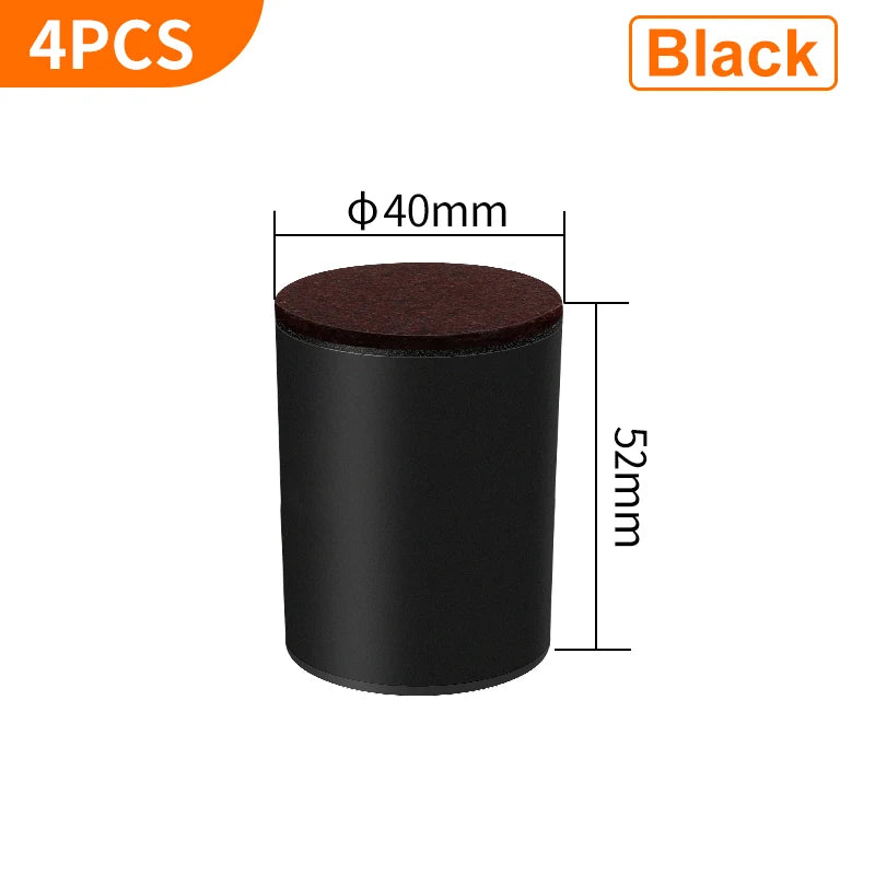 support meubles acier noir protecteur sol anti rayure adhésif 3m