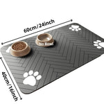 tapis animal compagnie noir rayures diagonales bols clips moderne rapide séchage