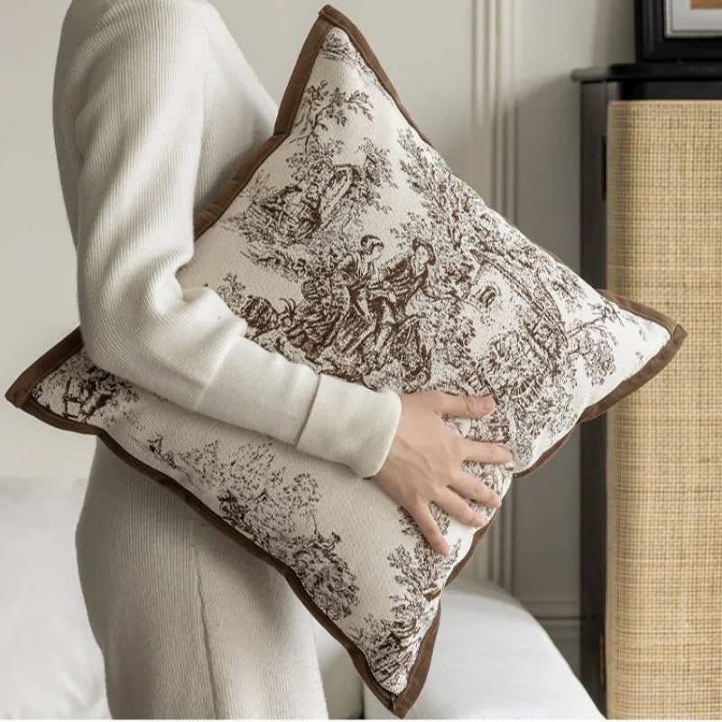 housse coussin décorative nordique moderne motif géométrique coton polyester 45x45cm voiture maison commercial