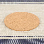 tapis sous verres marron clair naturels minimaliste respectueux environnement 100mm 90mm rond decoration table
