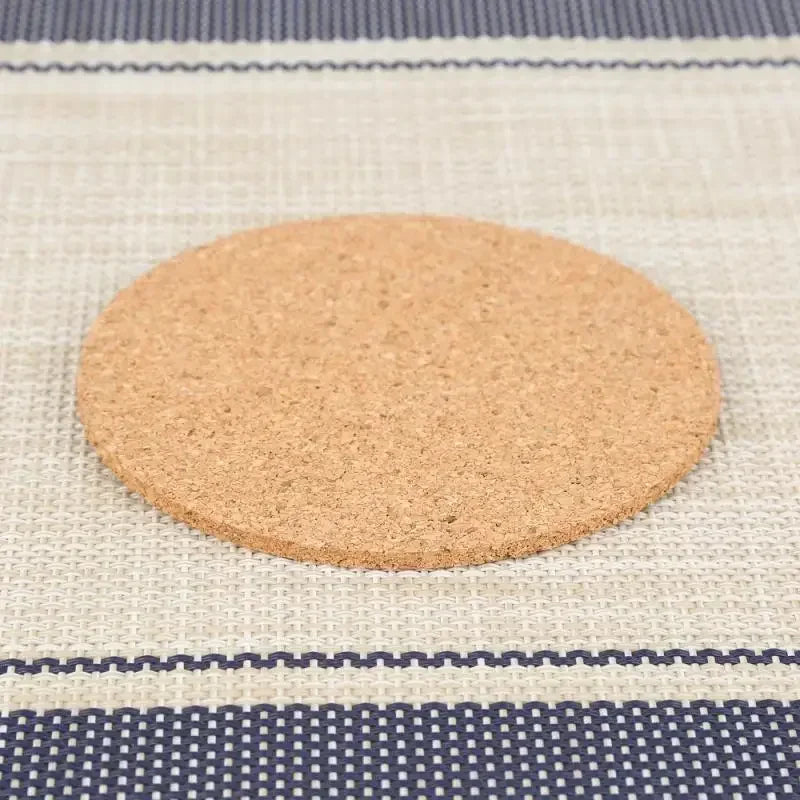 tapis sous verres marron clair naturels minimaliste respectueux environnement 100mm 90mm rond decoration table