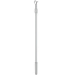 rideau tige télescopique argentée moderne crochet accessoire store vertical ouverture tissu chanvre lisse