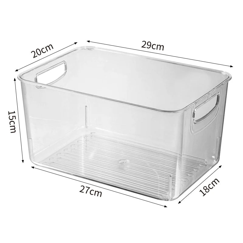 boîtes rangement transparentes moderne poignées crèmes gels lotions fridge organizer