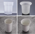 pot pinceau verre blanc mat classique adhésif poignée dorée 9.5cm 8cm 15cm