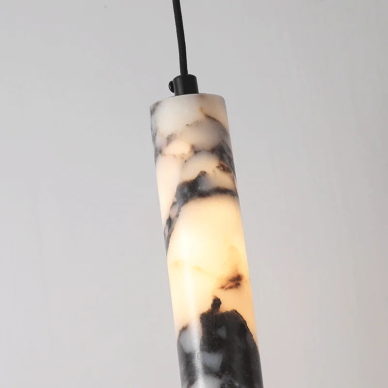 Lampe suspendue marbre moderne blanc noir beige salon chambre 28cm haute qualité
