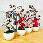plantes artificielles fleurs vertes pot blanc intérieur décoration moderne anniversaire baby shower