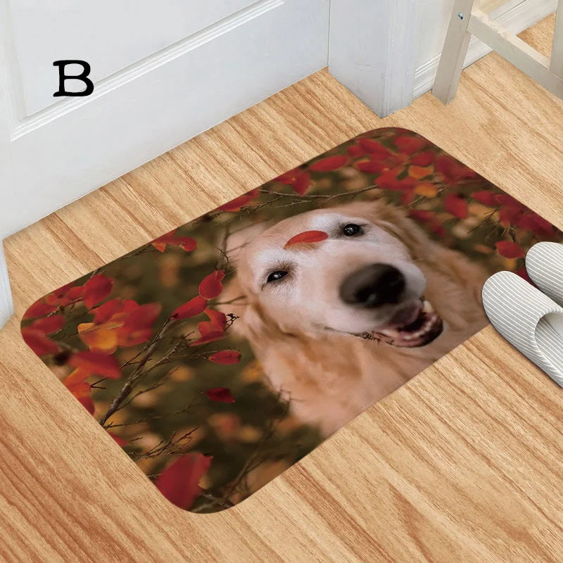 tapis sol moderne motif chien mignon maison cuisine salon salle bain intérieur