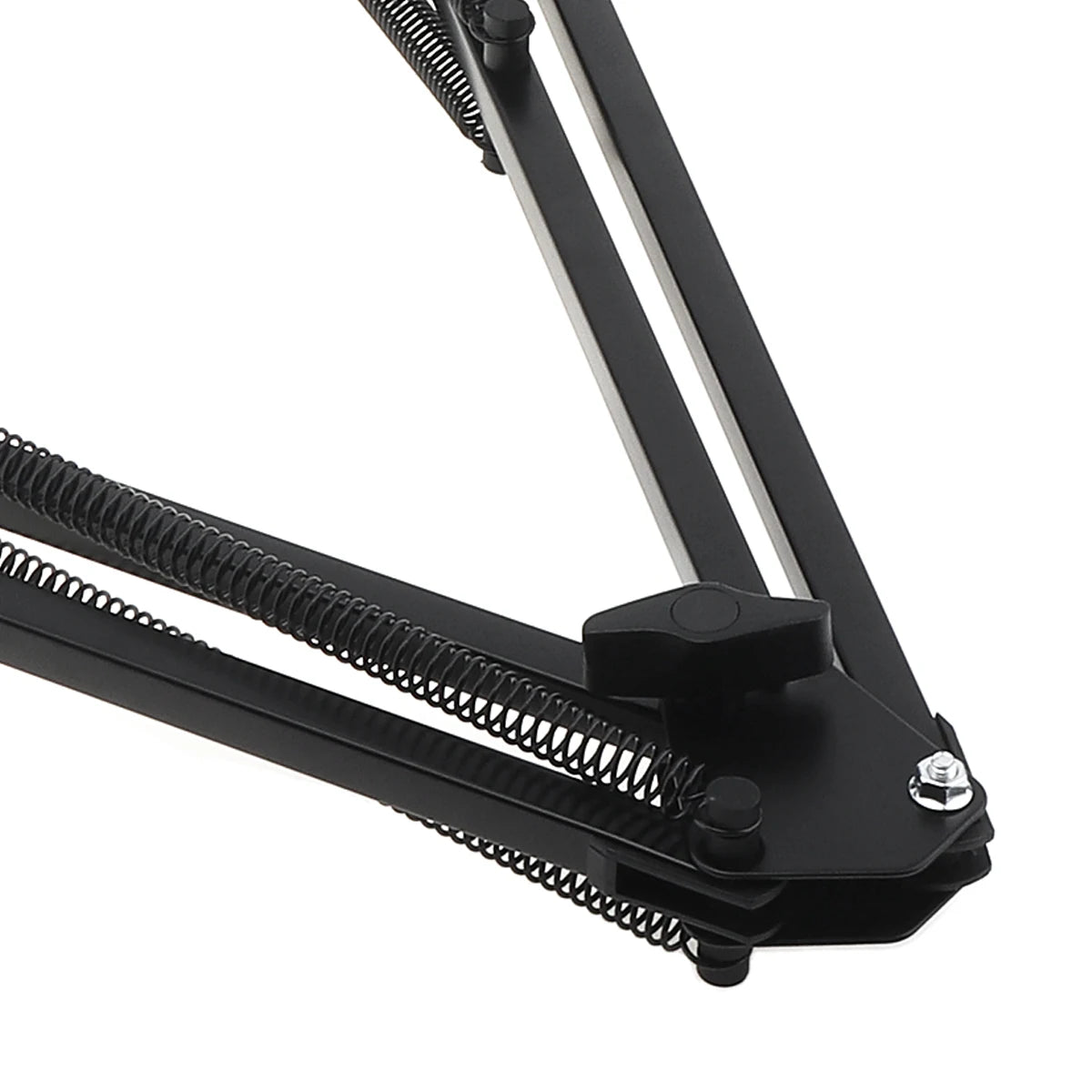 support articulé microphone lampe métal noir industriel fixations vis utilitaire
