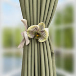 accessoires rideau fleurs artificielles couleurs multiples tissu coton plissé floral romantique fixations corde
