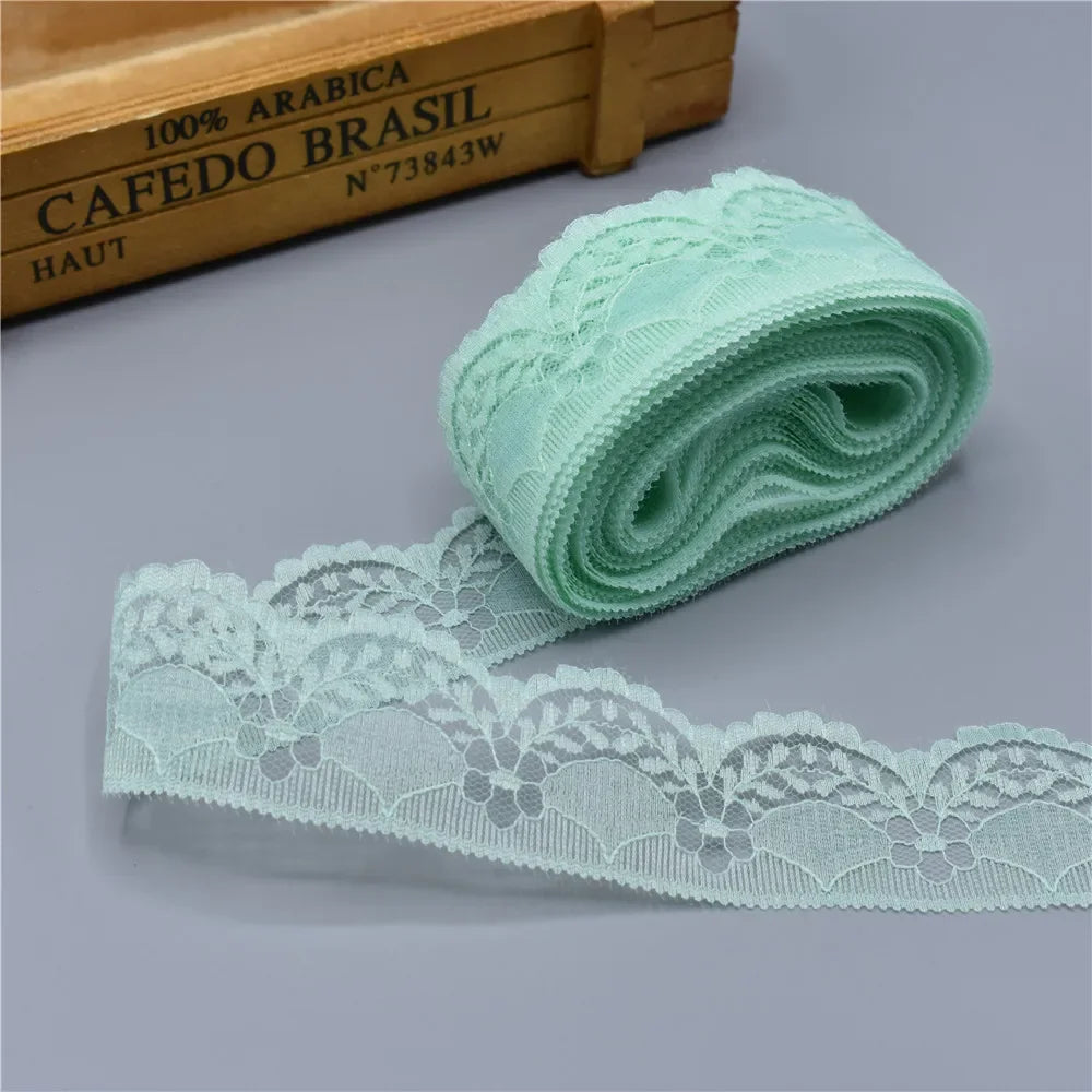 ruban dentelle noir blanc fleurs classique mariage décoration tissu organza polyester élasthanne