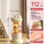 rangement jouets transparent capsule pliable moderne étoiles beige rose figurines poignée