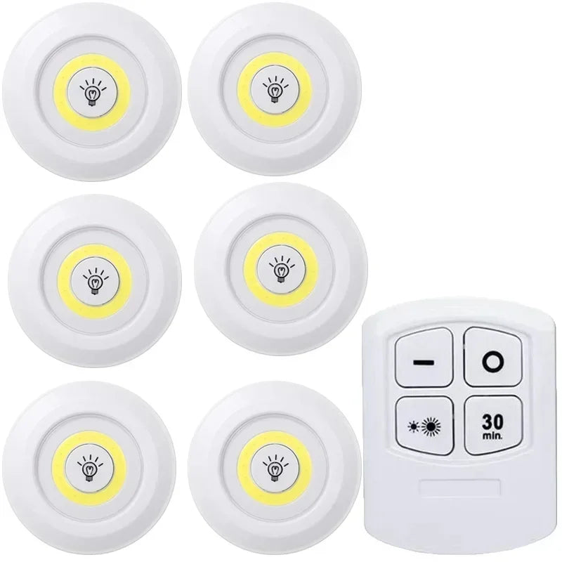 lumière led veilleuse blanc adhésive télécommande moderne batterie intangible leds