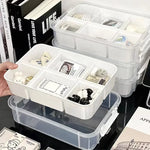 boîtes rangement transparentes réutilisables poignées étiquettes autocollantes ruban adhésif marqueurs petits objets divers pratique