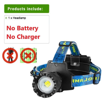 lampe frontale led rechargeable usb noir bleu jaune bandes graphiques mode parade 360 degree