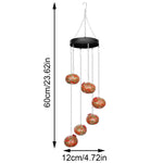 cloche vent moderne motifs floraux crochet métallique multiple couleurs extérieur