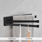 porte serviettes mural triple barres acier inoxydable gris blanc moderne minimaliste fixations murales