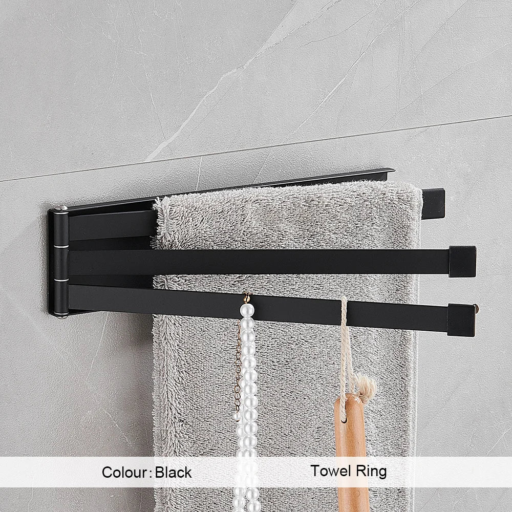 porte serviettes mural triple barres acier inoxydable gris blanc moderne minimaliste fixations murales