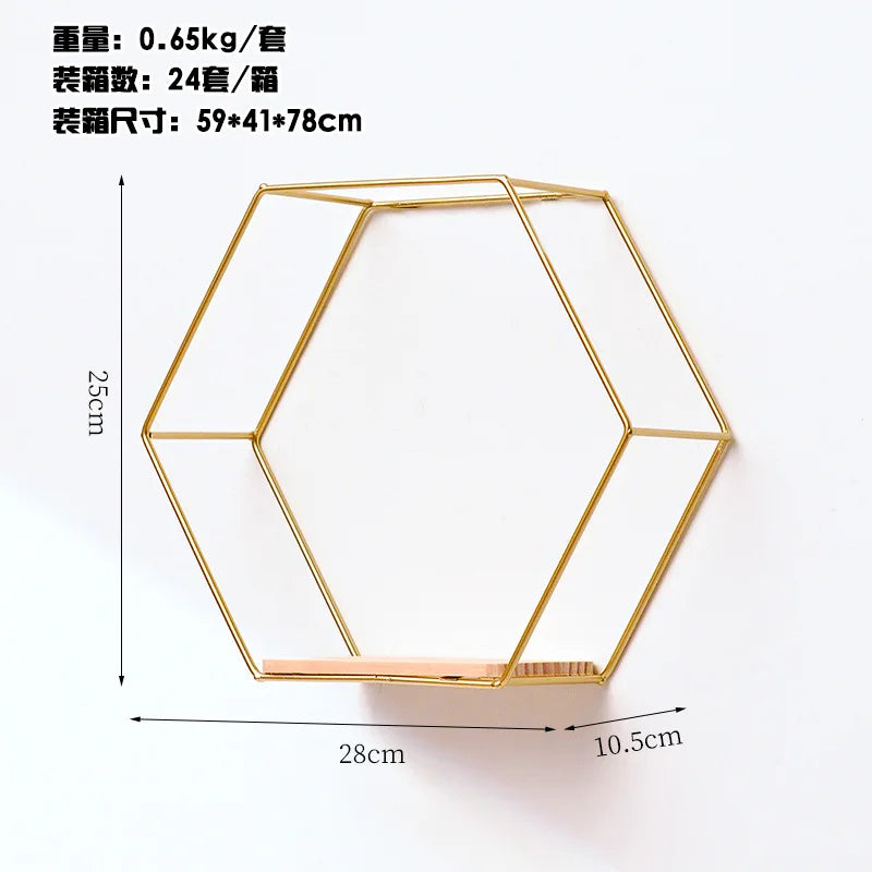 étagère murale hexagonale or moderne étagère murale noire métal étagère murale beige scandinave étagère