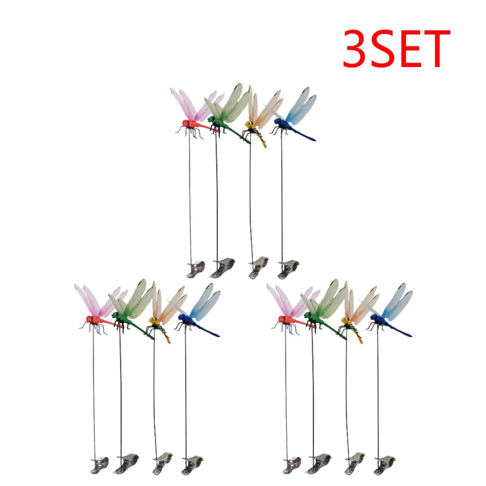 clips dragonfly multicolores imitation insectes decoratifs exterieur clips decoratifs jardin artificiels realistes