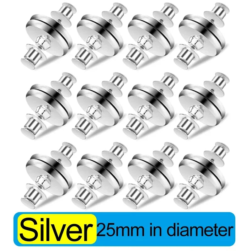 aimants magnétiques argentés modernes 17mm 20mm 25mm rideaux ancrage fenêtres