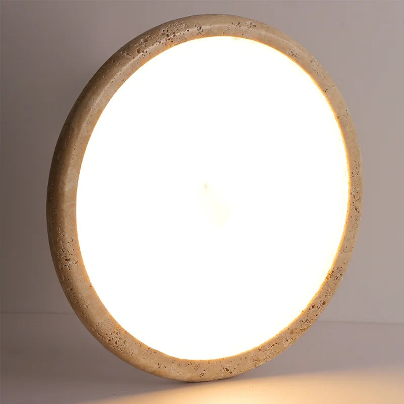 plafonnier led moderne minimaliste texture granulaire beige gris clair opacité murale interrupteur tactile