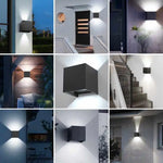 applique murale led ip65 étanche angle réglable contemporaine entrée toucher interrupteur noir