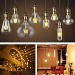 ampoule vis e27 or argent noir métal lisse vintage câble interrupteur led filament