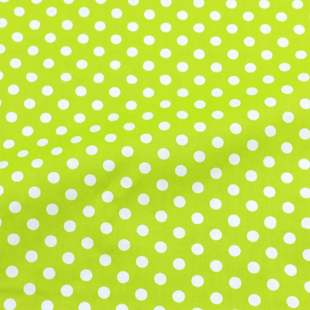 tissu sergé 100% coton largeur 160cm imprimé pois moderne jaune vert bleu rose violet