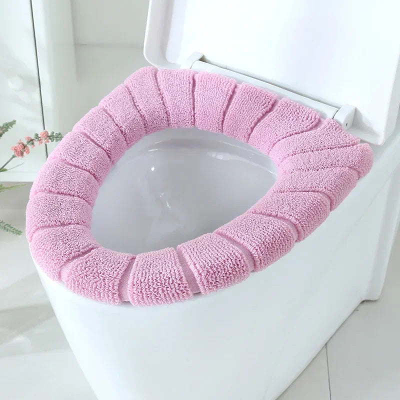 coussins abattants toilettes texturés bleu clair gris beige rose vert menthe opalescents élastiques