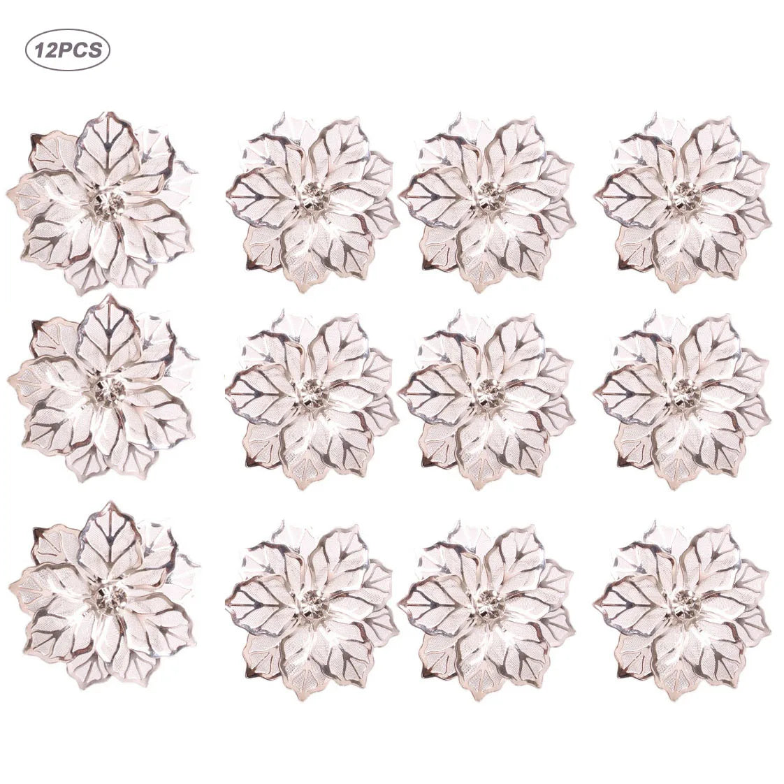 anneaux serviette feuilles or argent rose gold moderne élégants décoration table mariage noël