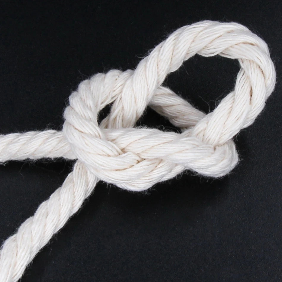 corde macramé coton blanc naturelle décoration murale artisanale bricolage rustique textile