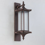applique murale classique marron transparente étanche e27 extérieure veranda jardin entrée villa traditionnel fixations