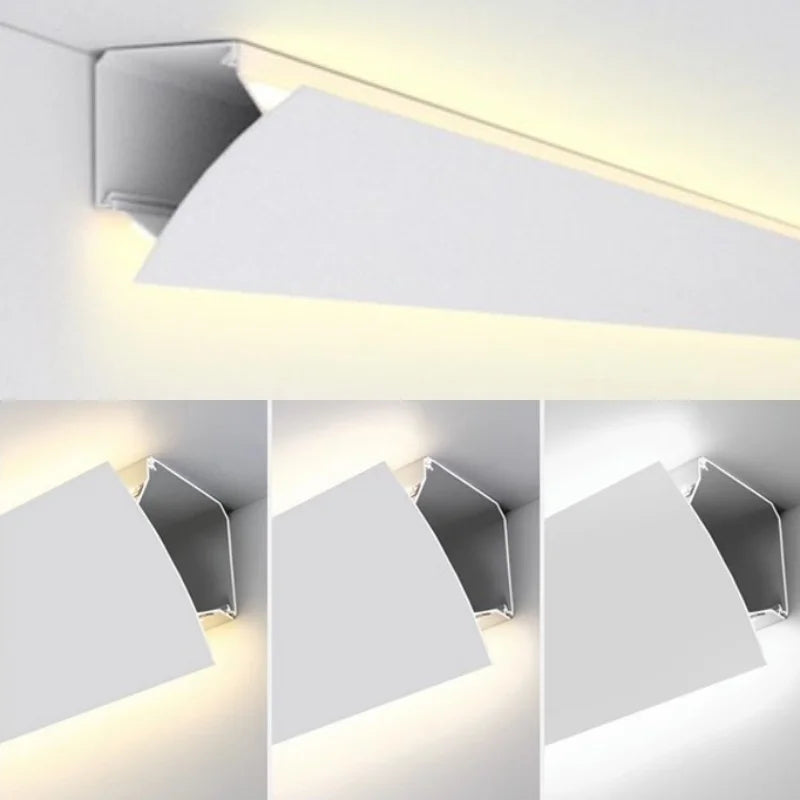lampe murale moderne blanc plat lisse surface montée éclairage intérieur led aluminium