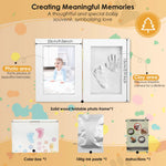 Cadre photo pliable bois blanc empreintes mains bébés souvenir classique kit encre instructions