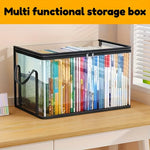 boîtes rangement transparentes poignées noires multifonctionnelles modernes maison