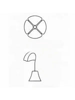 lampe noire minimaliste moderne métal verre salon chambre