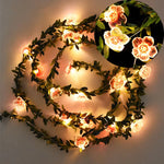 décoration mariage rose guirlande lumineuse fleurs artificielles romantiqueintérieur chambre salon