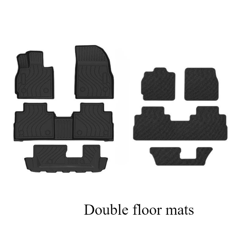 tapis sol voiture noir rayures horizontales clips anti dérapant fibre synthétique moderne tout terrain