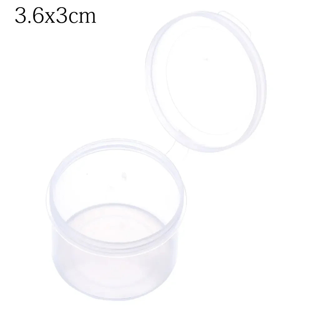 boîtes rangement transparentes petites objets bijoux vis divers 2.7x1.4cm 3.2x1.8cm 3.6x3cm 4.2x2.2cm 4.8x2.5cm 4.8x4.2cm