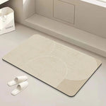 tapis sol salle bain diatomée beige absorbant moderne antidérapant séchage rapide intérieur