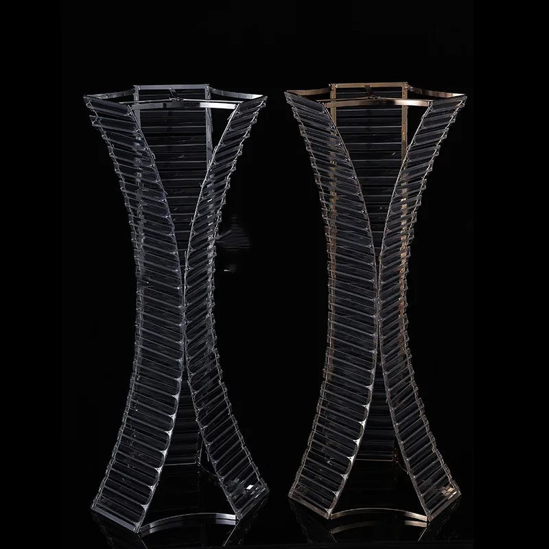 vase cristal transparent argenté moderne décoration anniversaire mariage événement festive