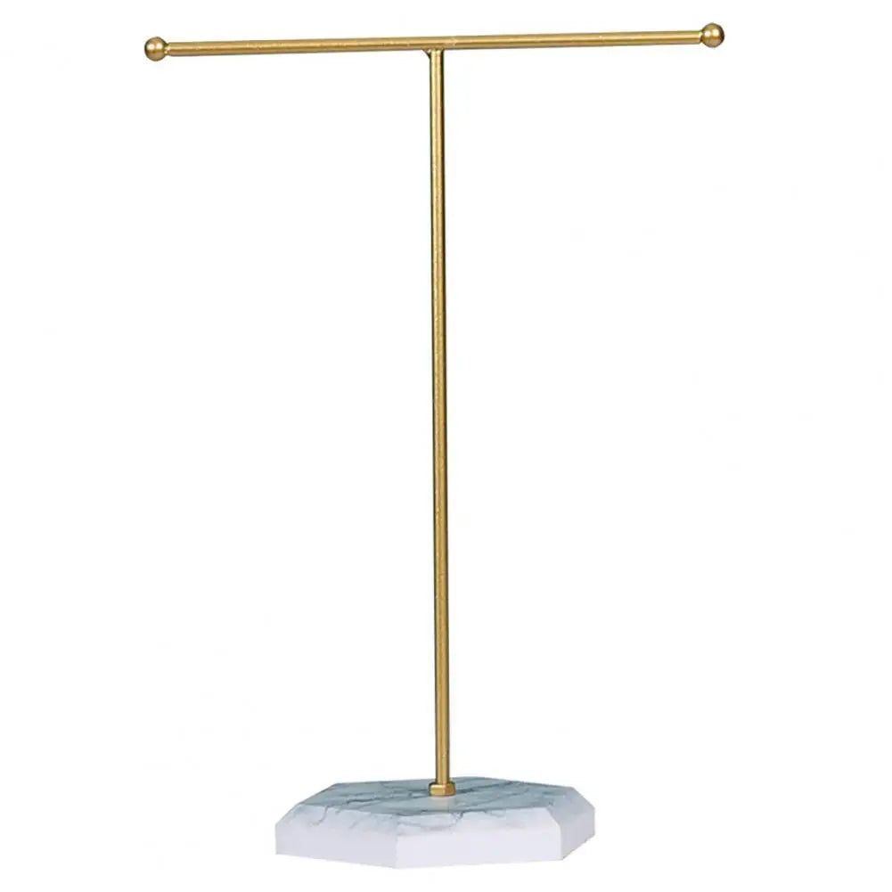 support bijoux or blanc marbre moderne hauteur 25.5cm largeur 18cm portable commercial domestique