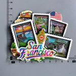 aimant réfrigérateur décoration voyage monuments américains villes californie souvenir magnetique pvc souple graphique