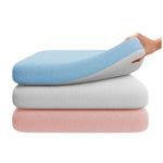 coussin chaise bleu clair gris rose tissu uni moderne polyester coton doux respirant