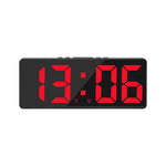 horloge numérique moderne rectangulaire noir blanc vert luminoise led snooze mode nuit