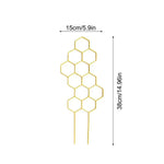 support plantes grimpantes jaune doré hexagonal moderne balcon jardin pot