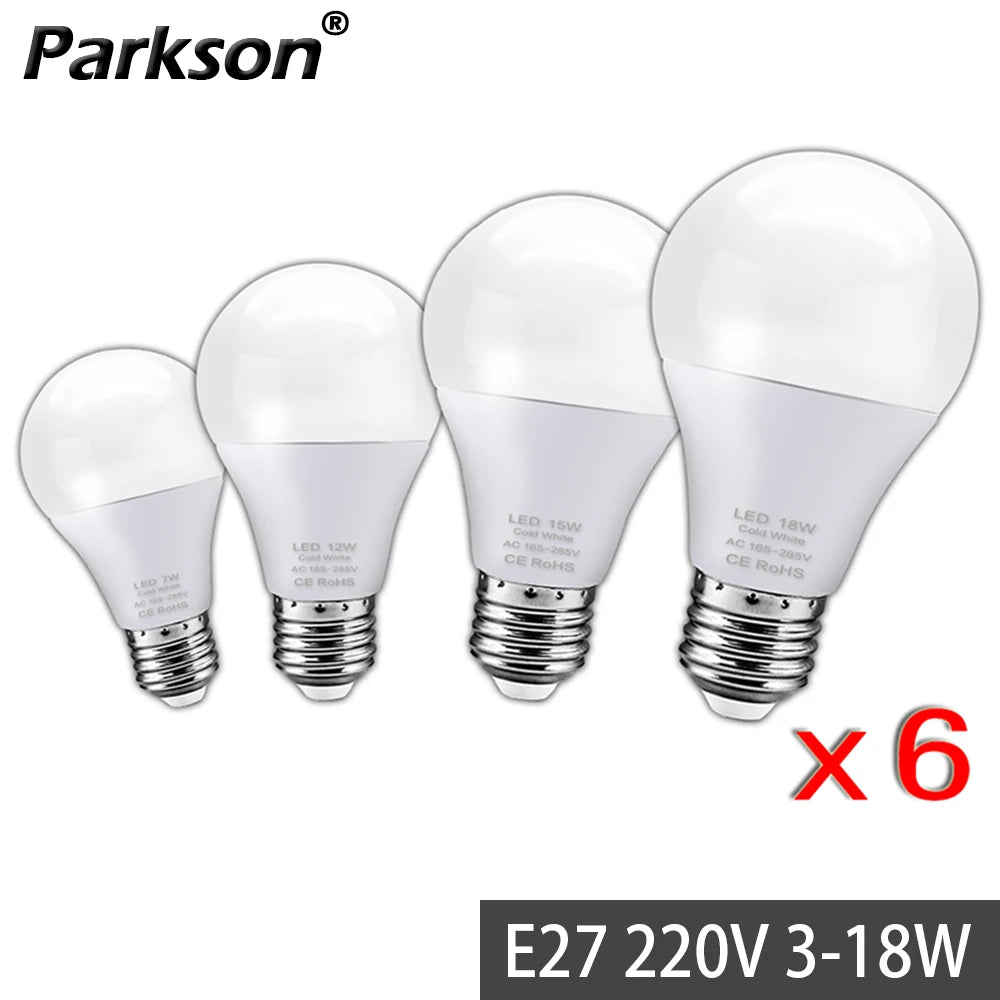 ampoule led blanc mat moderne e27 3w 6w 9w 12w 15w 18w 30000h